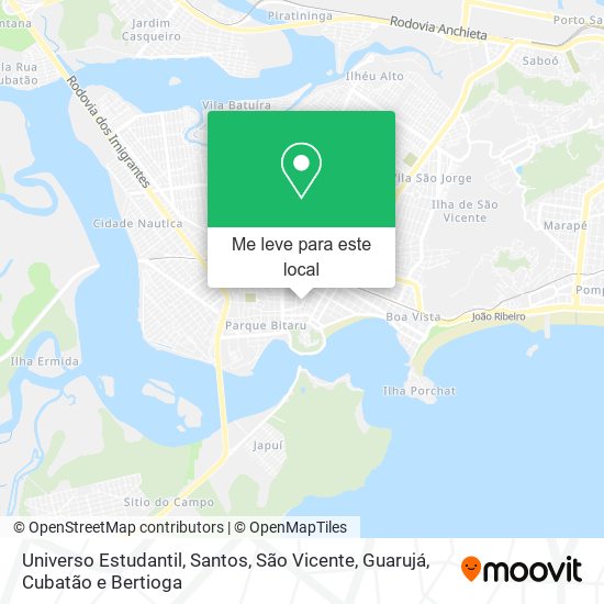 Universo Estudantil mapa