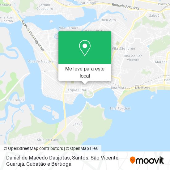 Daniel de Macedo Daujotas mapa