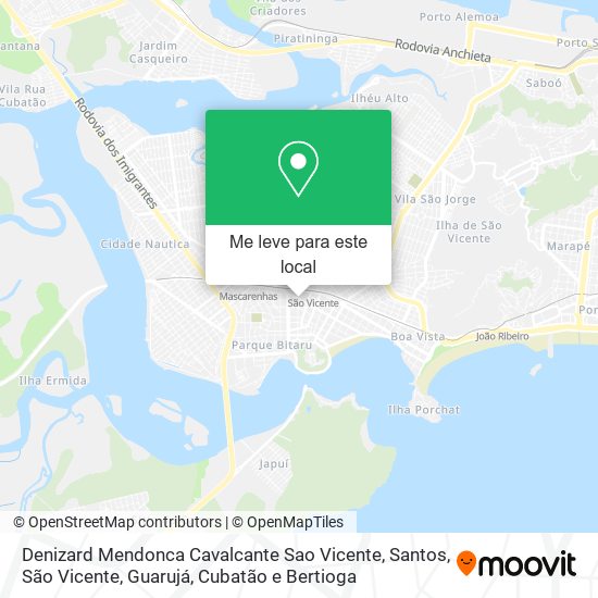 Denizard Mendonca Cavalcante Sao Vicente mapa