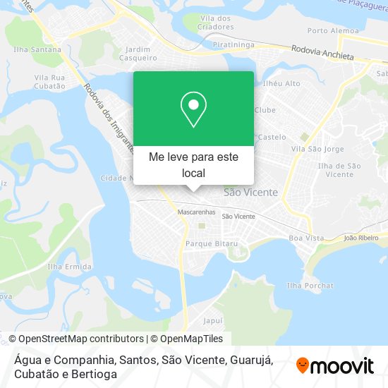 Água e Companhia mapa