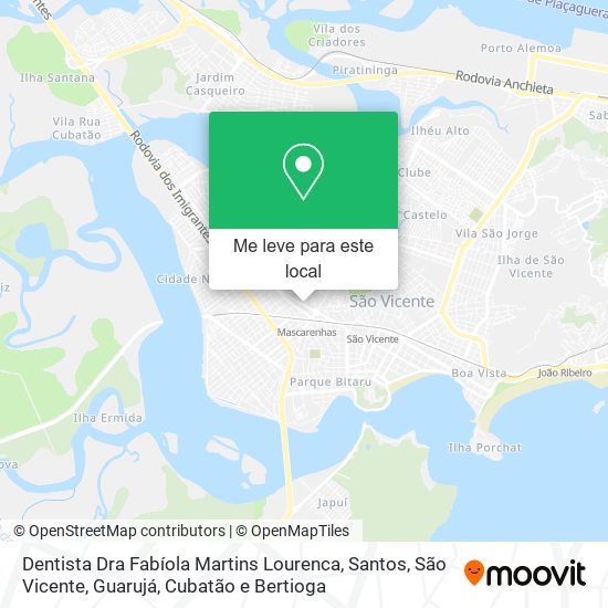 Dentista Dra Fabíola Martins Lourenca mapa