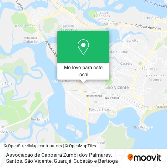 Associacao de Capoeira Zumbi dos Palmares mapa