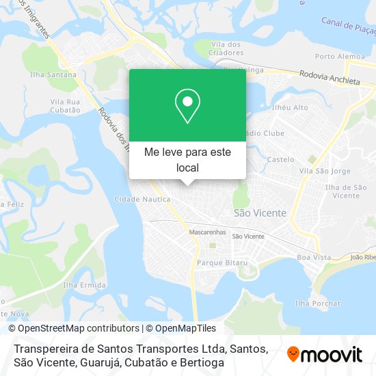 Transpereira de Santos Transportes Ltda mapa