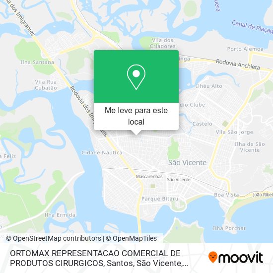 ORTOMAX REPRESENTACAO COMERCIAL DE PRODUTOS CIRURGICOS mapa