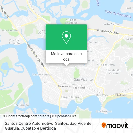 Santos Centro Automotivo mapa