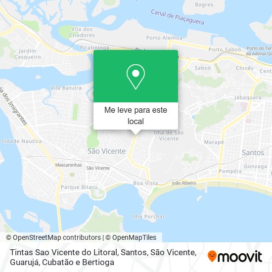 Tintas Sao Vicente do Litoral mapa