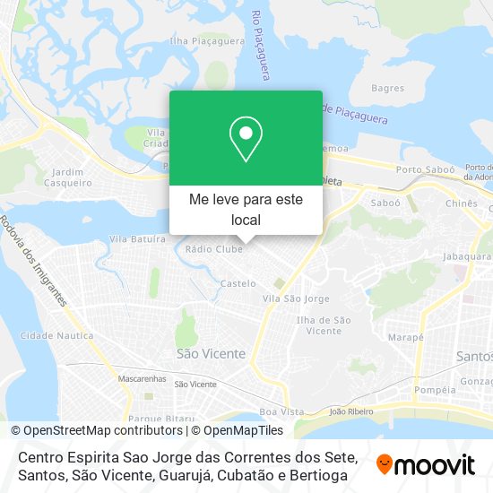 Centro Espirita Sao Jorge das Correntes dos Sete mapa