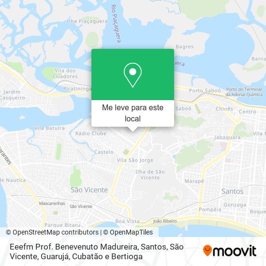Eeefm Prof. Benevenuto Madureira mapa