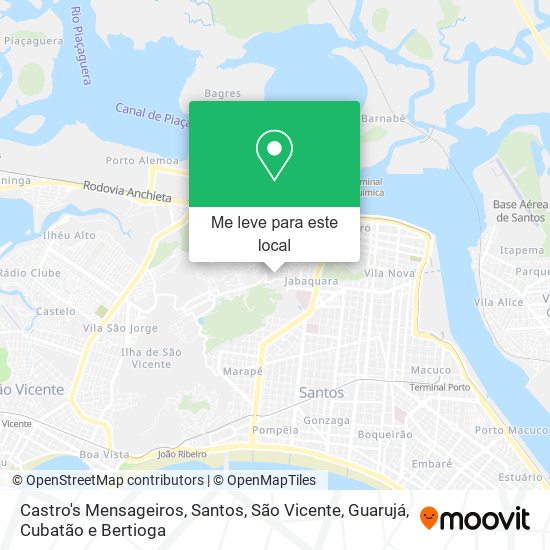 Castro's Mensageiros mapa