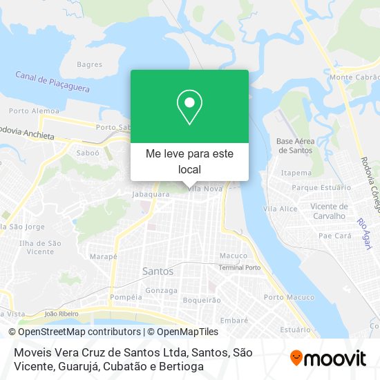 Moveis Vera Cruz de Santos Ltda mapa