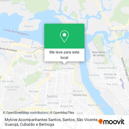 Mylove Acompanhantes Santos mapa