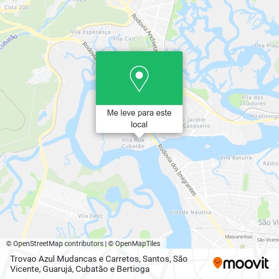 Trovao Azul Mudancas e Carretos mapa