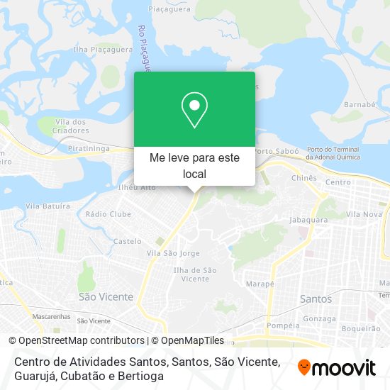 Centro de Atividades Santos mapa