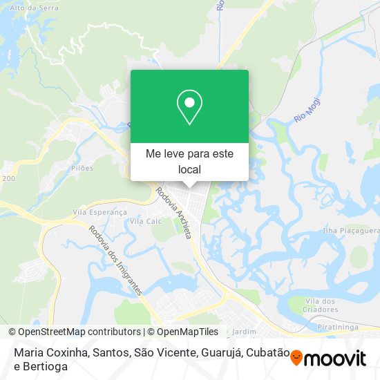 Maria Coxinha mapa