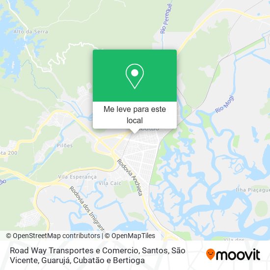 Road Way Transportes e Comercio mapa