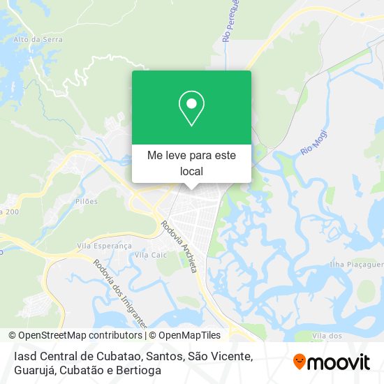 Iasd Central de Cubatao mapa