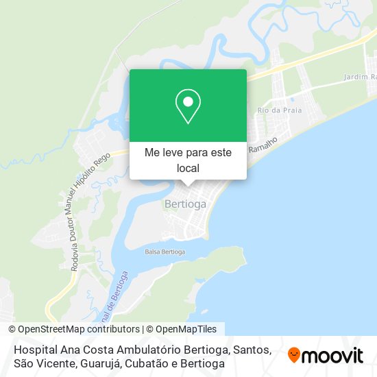 Hospital Ana Costa Ambulatório Bertioga mapa