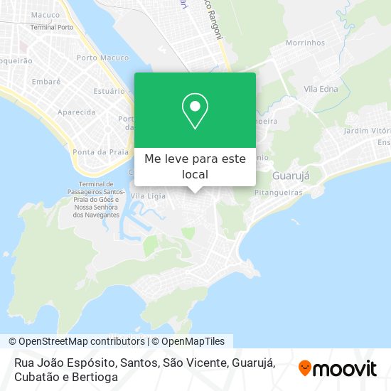 Rua João Espósito mapa