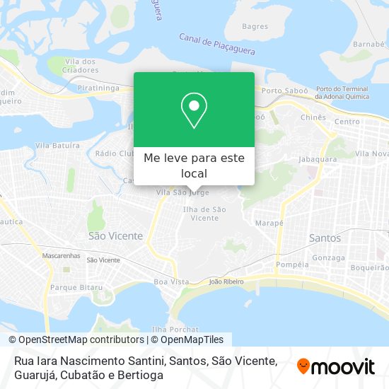 Rua Iara Nascimento Santini mapa