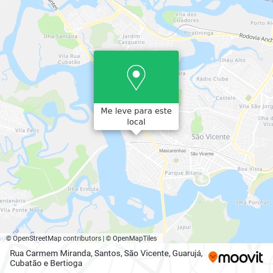 Rua Carmem Miranda mapa