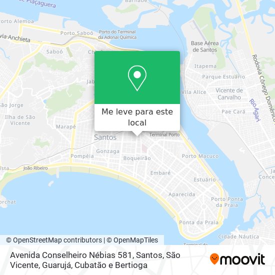 Avenida Conselheiro Nébias 581 mapa