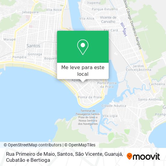 Rua Primeiro de Maio mapa