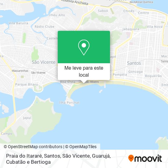 Praia do Itararé mapa