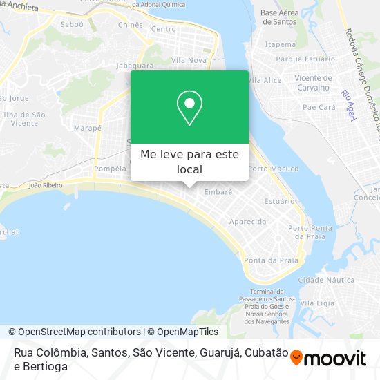 Rua Colômbia mapa