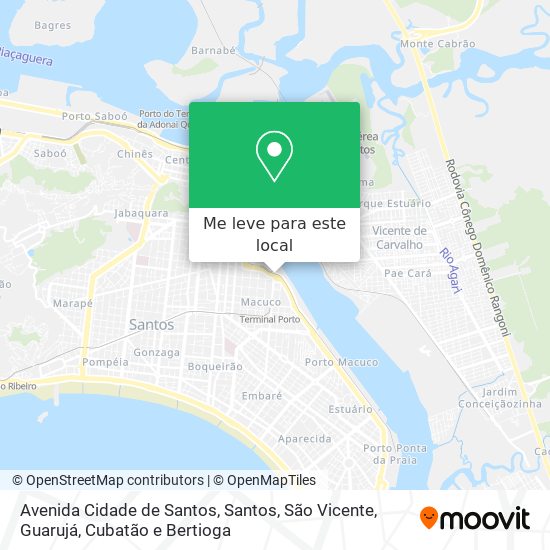 Avenida Cidade de Santos mapa