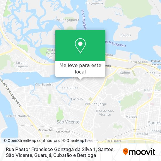 Rua Pastor Francisco Gonzaga da Silva 1 mapa