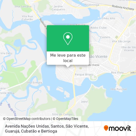 Avenida Nações Unidas mapa