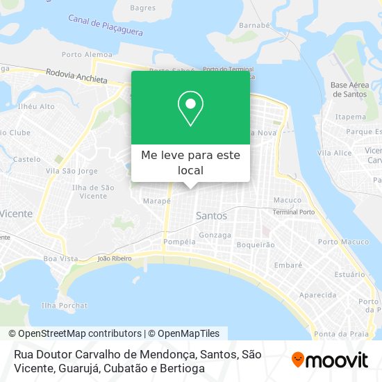 Rua Doutor Carvalho de Mendonça mapa