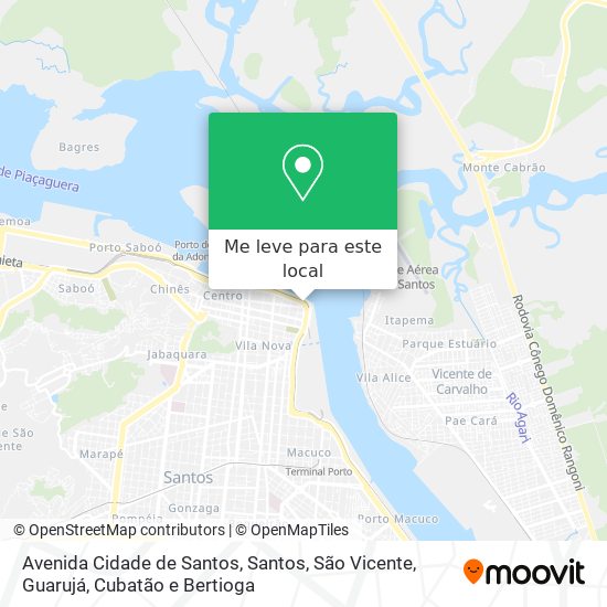 Avenida Cidade de Santos mapa