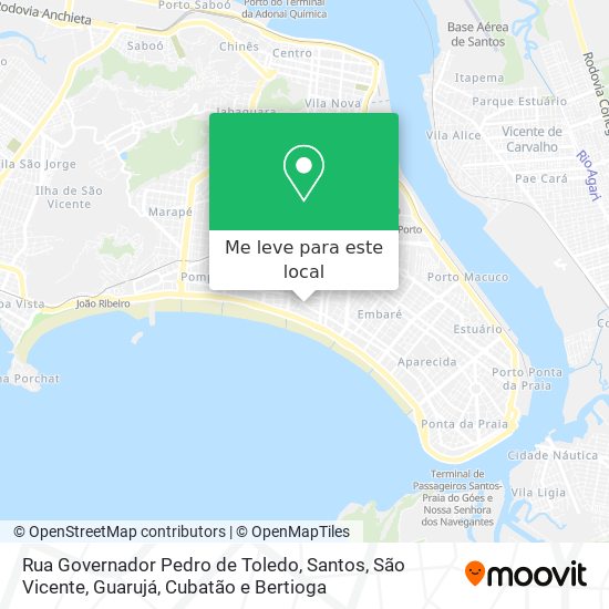 Rua Governador Pedro de Toledo mapa