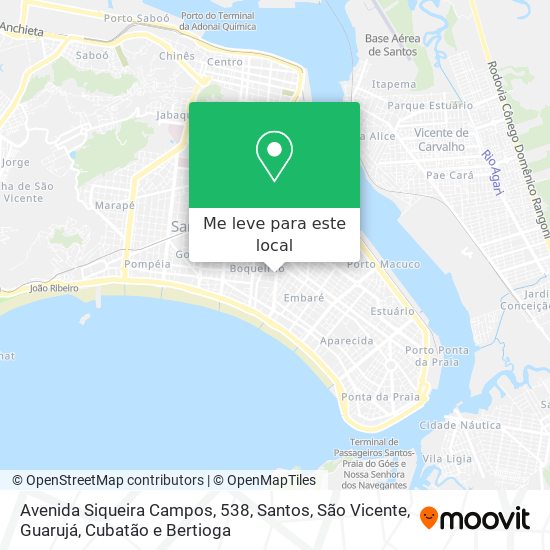 Avenida Siqueira Campos, 538 mapa