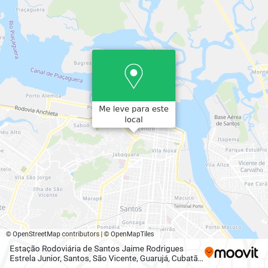 Estação Rodoviária de Santos Jaime Rodrigues Estrela Junior mapa