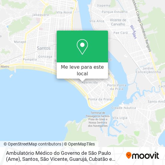 Ambulatório Médico do Governo de São Paulo (Ame) mapa