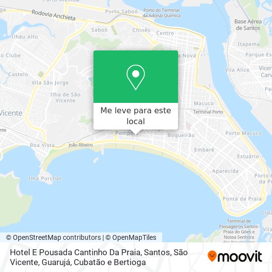 Hotel E Pousada Cantinho Da Praia mapa