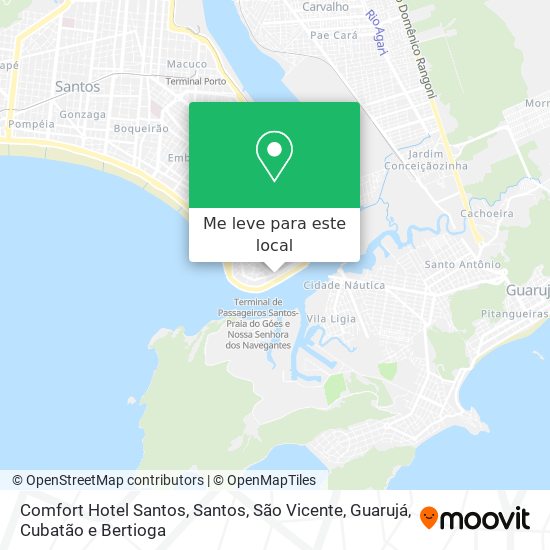 Comfort Hotel Santos mapa