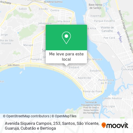 Avenida Siqueira Campos, 253 mapa