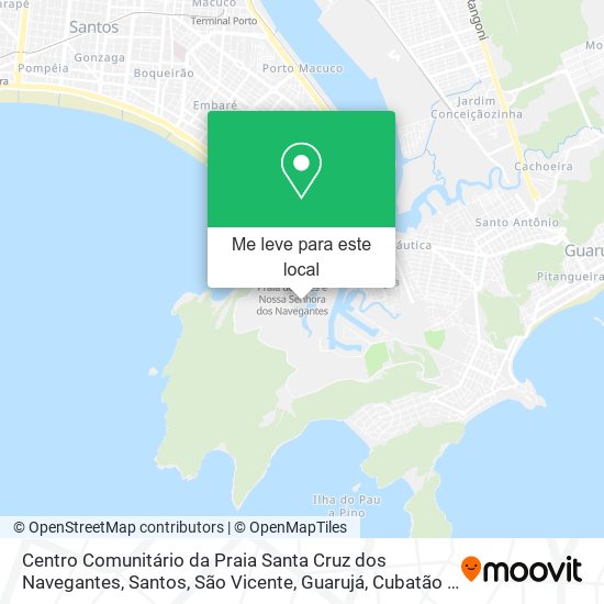 Centro Comunitário da Praia Santa Cruz dos Navegantes mapa