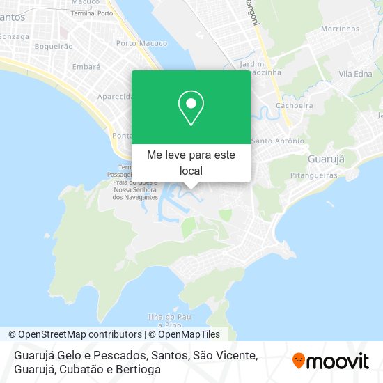 Guarujá Gelo e Pescados mapa