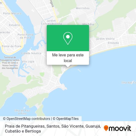 Praia de Pitangueiras mapa