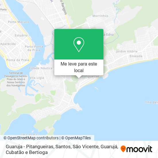 Guaruja - Pitangueiras mapa