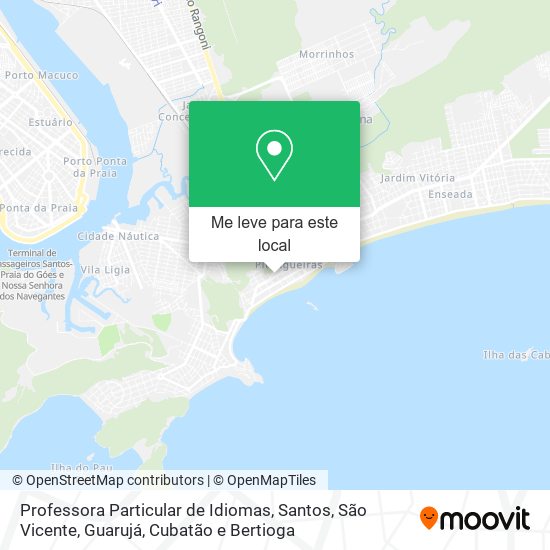 Professora Particular de Idiomas mapa