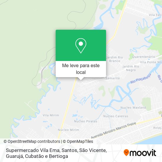 Supermercado Vila Ema mapa