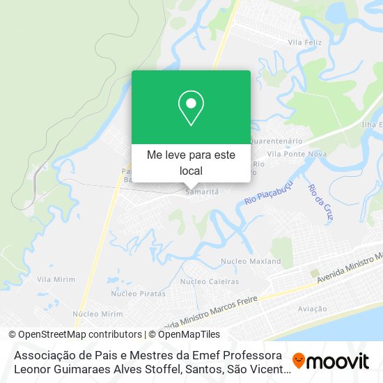 Associação de Pais e Mestres da Emef Professora Leonor Guimaraes Alves Stoffel mapa