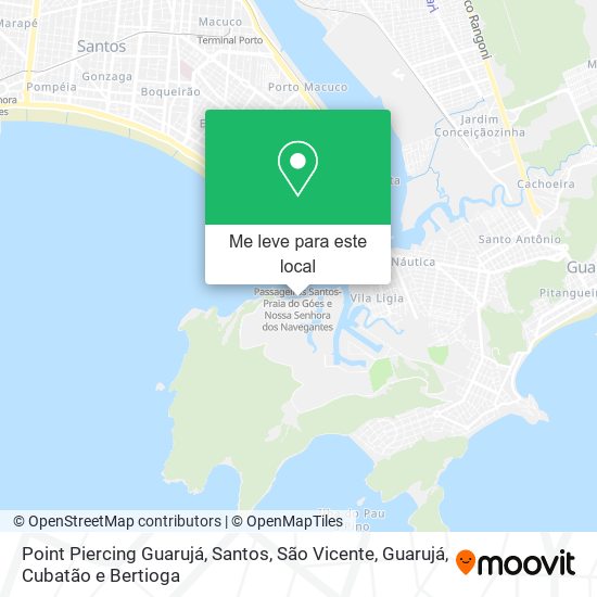 Point Piercing Guarujá mapa