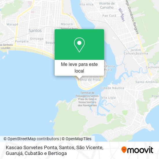 Kascao Sorvetes Ponta mapa