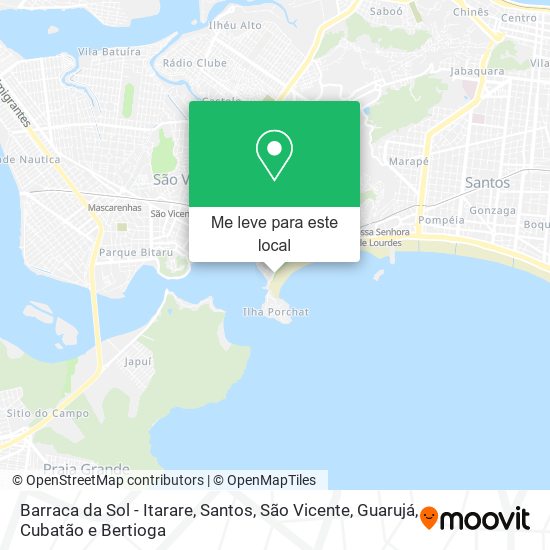 Barraca da Sol - Itarare mapa
